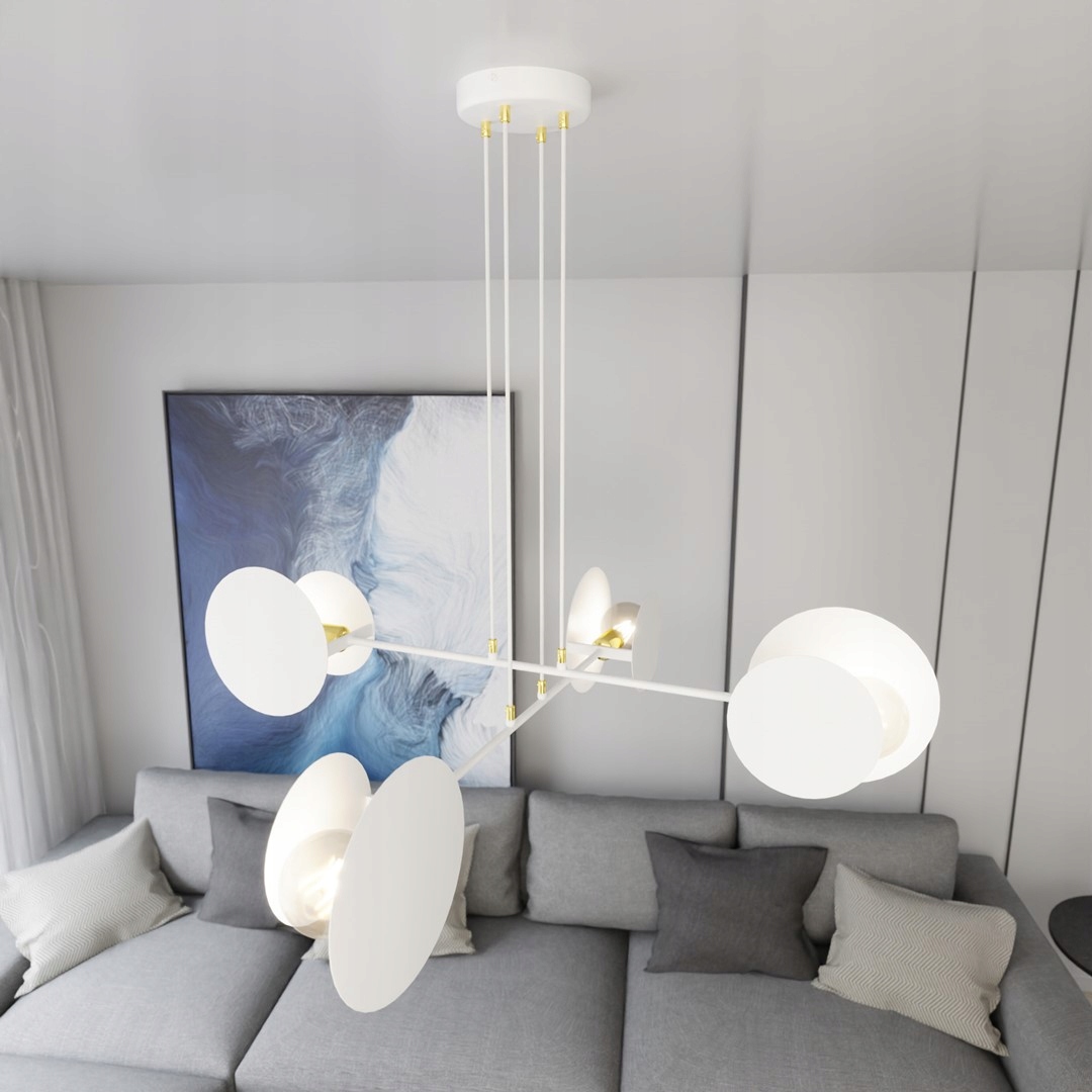 Idea 4 White Závěsné lampy Ocel lakovaná Bílá 10W Max Led