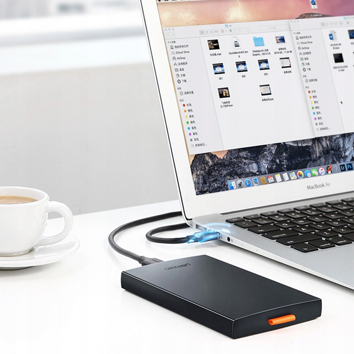 Ugreen kieszeń obudowa dysku SSD / HDD 2.5'' USB 3.0 SATA czarna (CM237) Interfejs USB 3.0