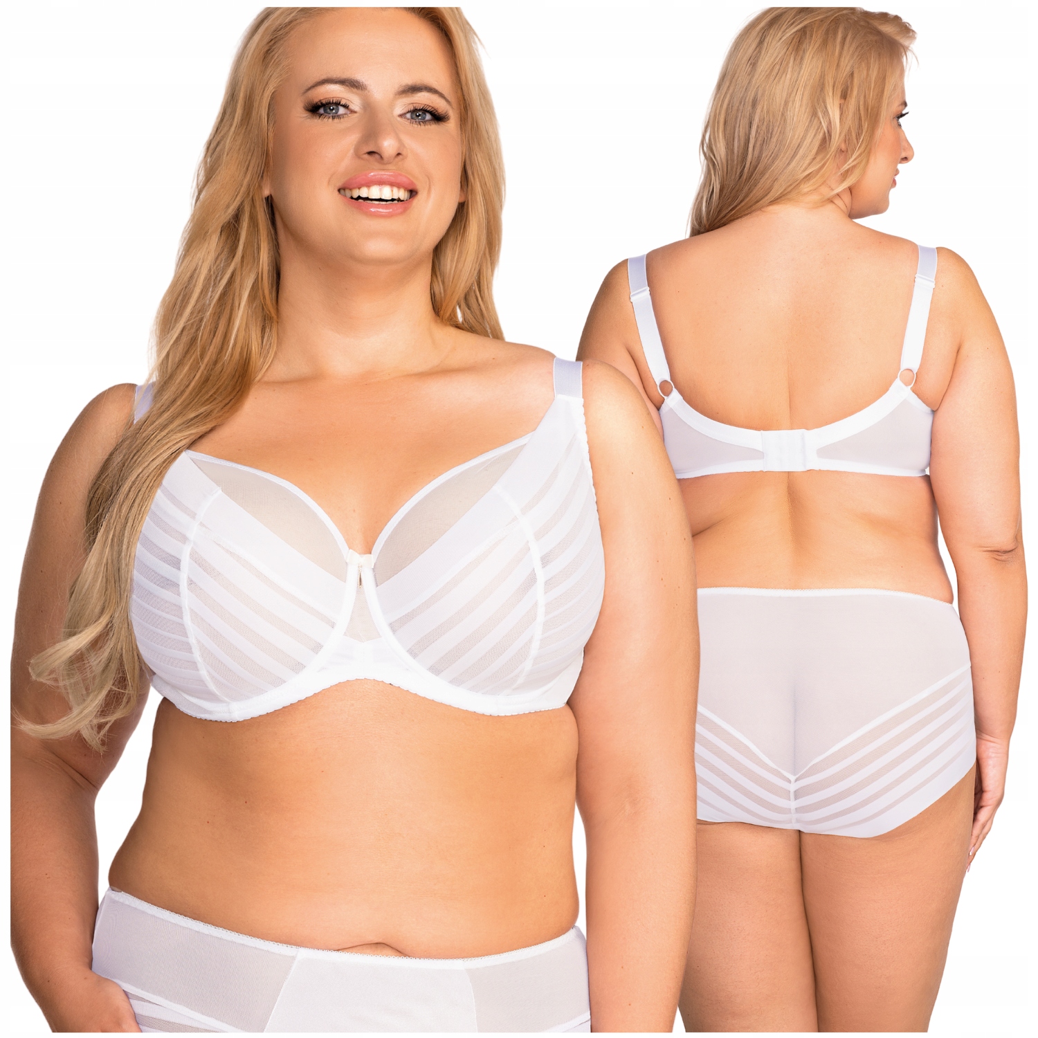 Měkká podprsenka odolná, pohodlná, bílá Nessa Alizee Soft 75H