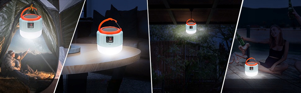 LATARNIE SOLARNE PRZENOŚNA KEMPINGOWE USB LED Z HACZYK I PILOTEM Głębokość produktu 14 cm