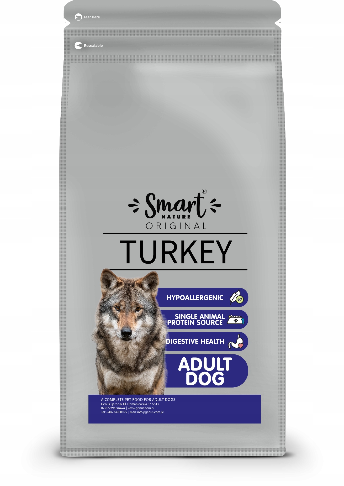 Levně Krmivo pro psy Trávicí systém Smart Nature Sensitive Stomach Turkey 2 kg