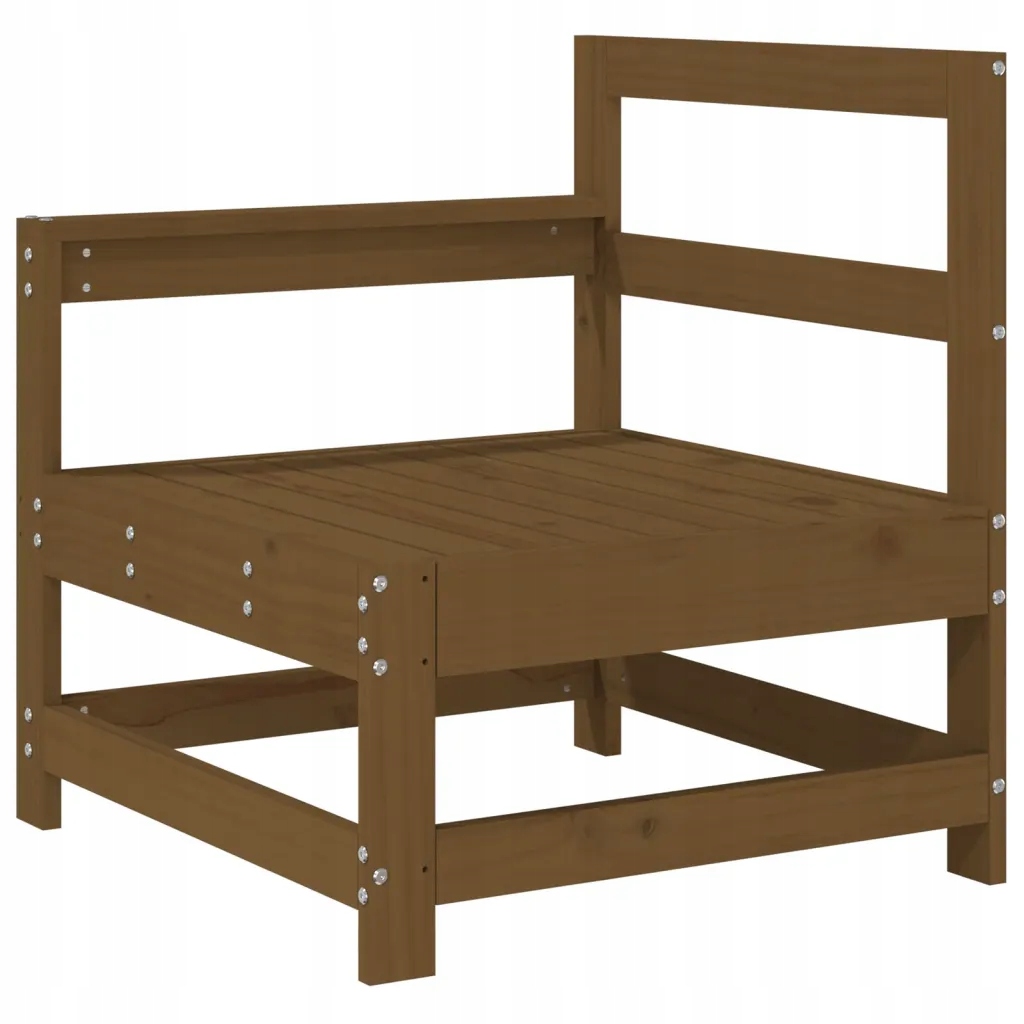 Zahradní rohové sedátko medově hnědé, masivní borovicové dřevo