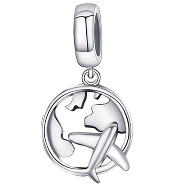 

Charms wiszący Samolot Podróż srebro 925