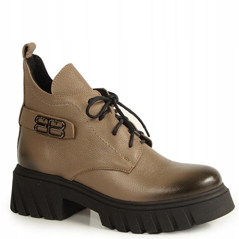 Lemar 60483 Béžové Kotníkové Boty S Ozdobou 39