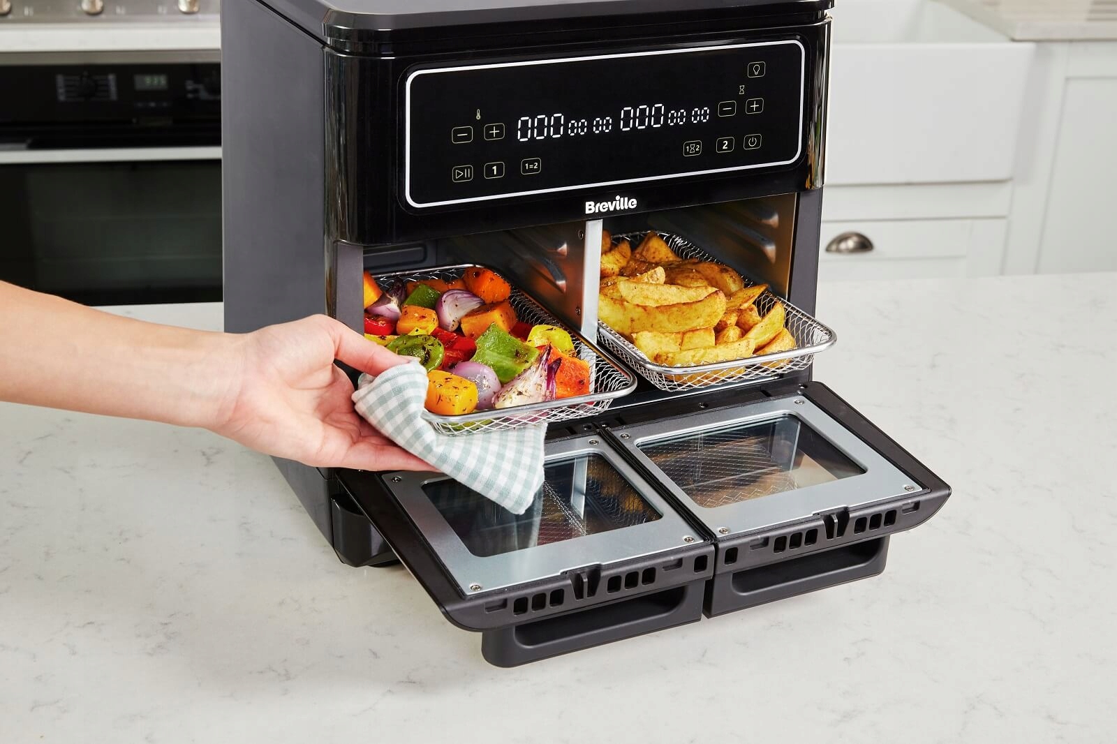 BREVILLE Frytkownica Halo Flexi 11L Cyfrowa Podwójna Komora 2400W Wersja 2 — miniatura 10