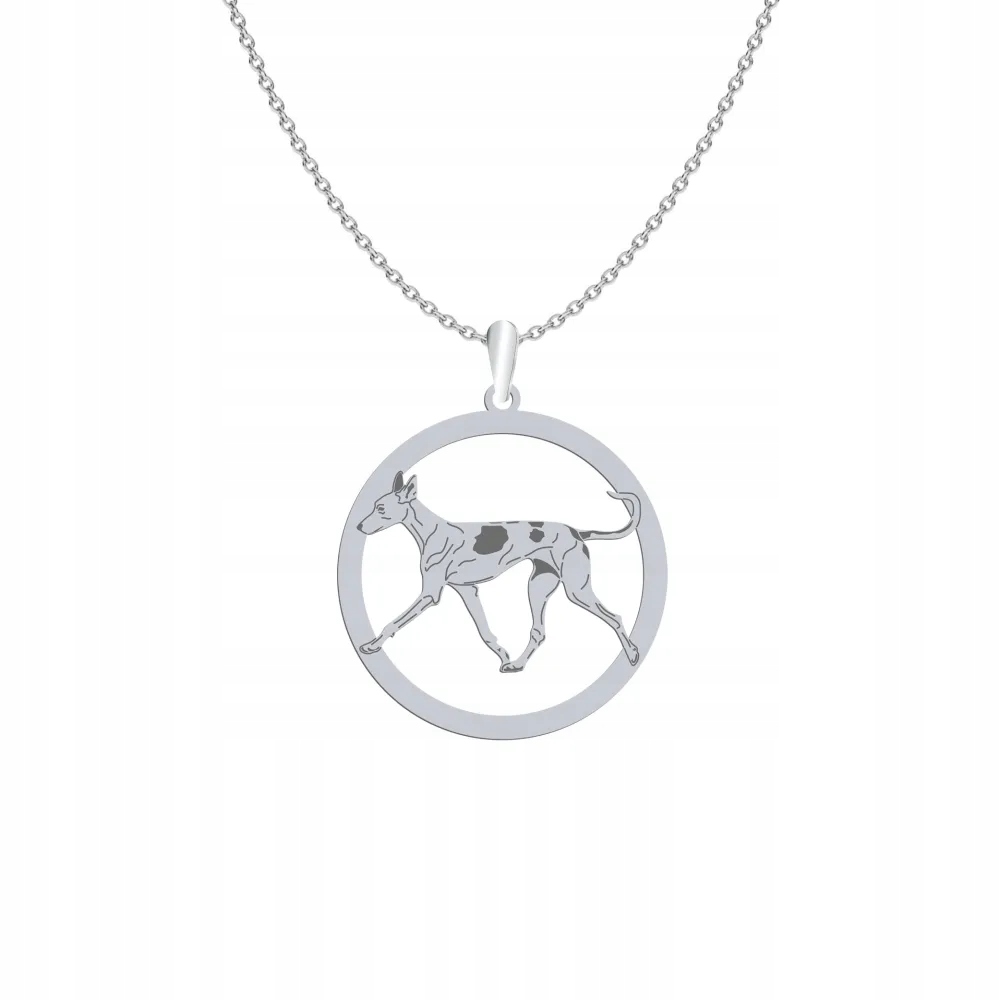 Stříbrný náhrdelník s psem Podenco z Ibizy 925 Šperky Gravírování Bonus