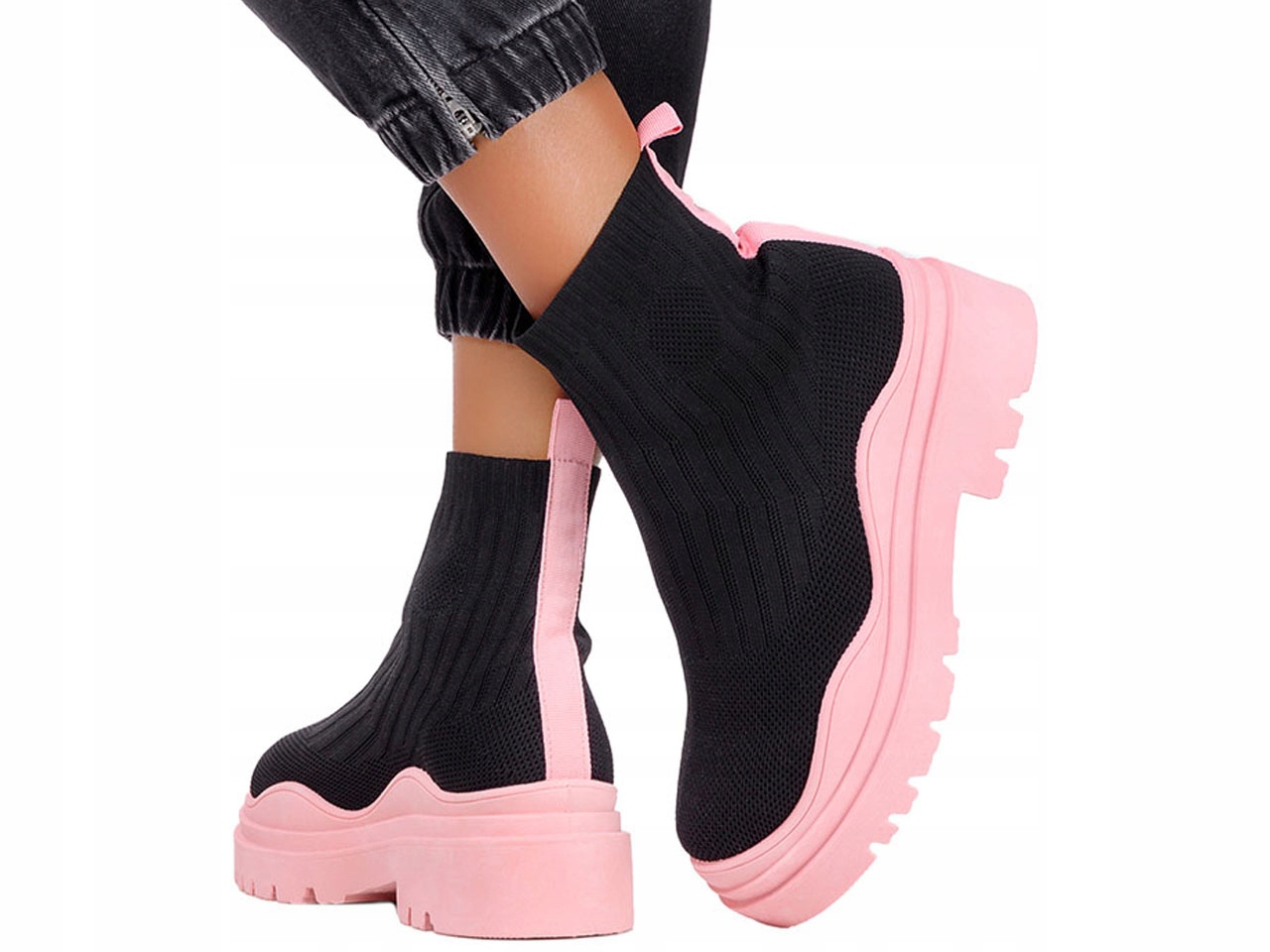 

Botki Sneakersy Skarpeta Platforma Wiosenne r 39