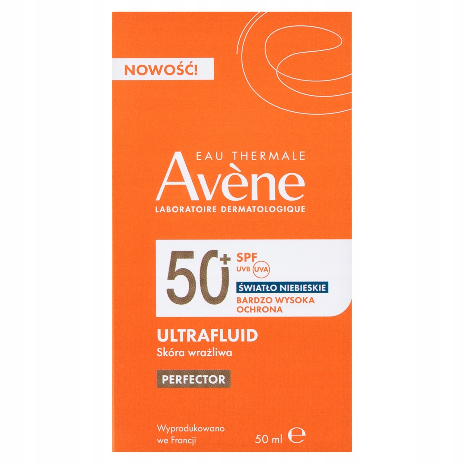 Avene Ultra Fluid Perfector Fluid tonujący Spf 50+ wyrównuje koloryt 50 ml