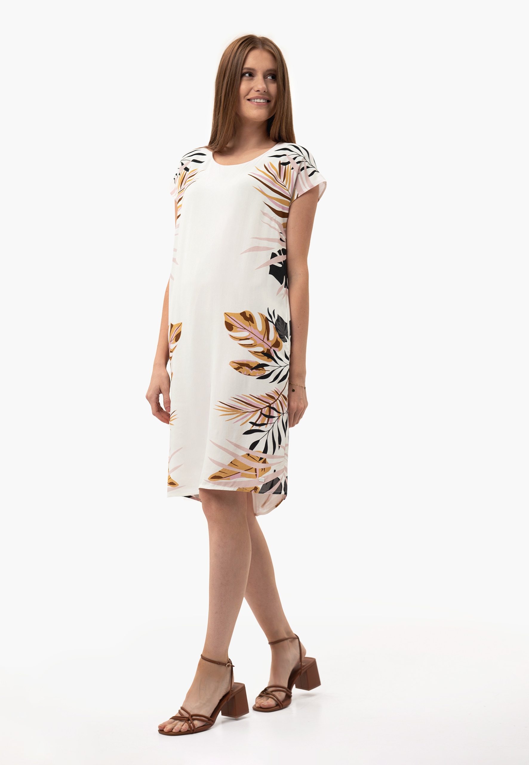 Letnia sukienka z kwiatowym motywem Volcano G-lotus XXL