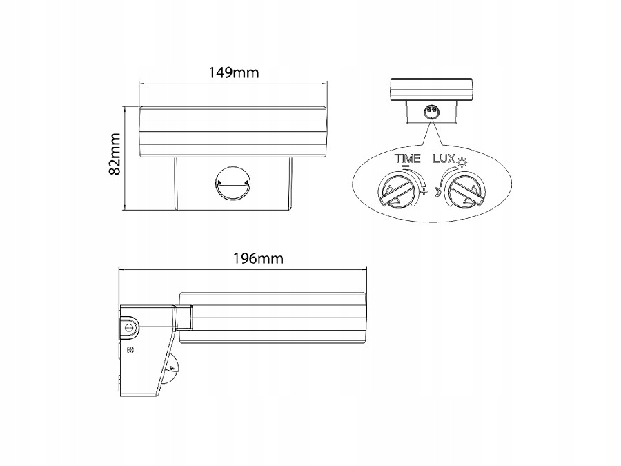 ŚCIENNA LAMPA LED Z CZUJNIKIEM RUCHU ZMIERZCHU 20W Rodzaj LED