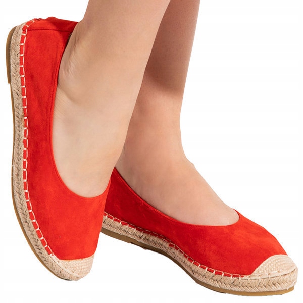 

Czerwone Damskie Eko-zamszowe Espadryle Silina 39
