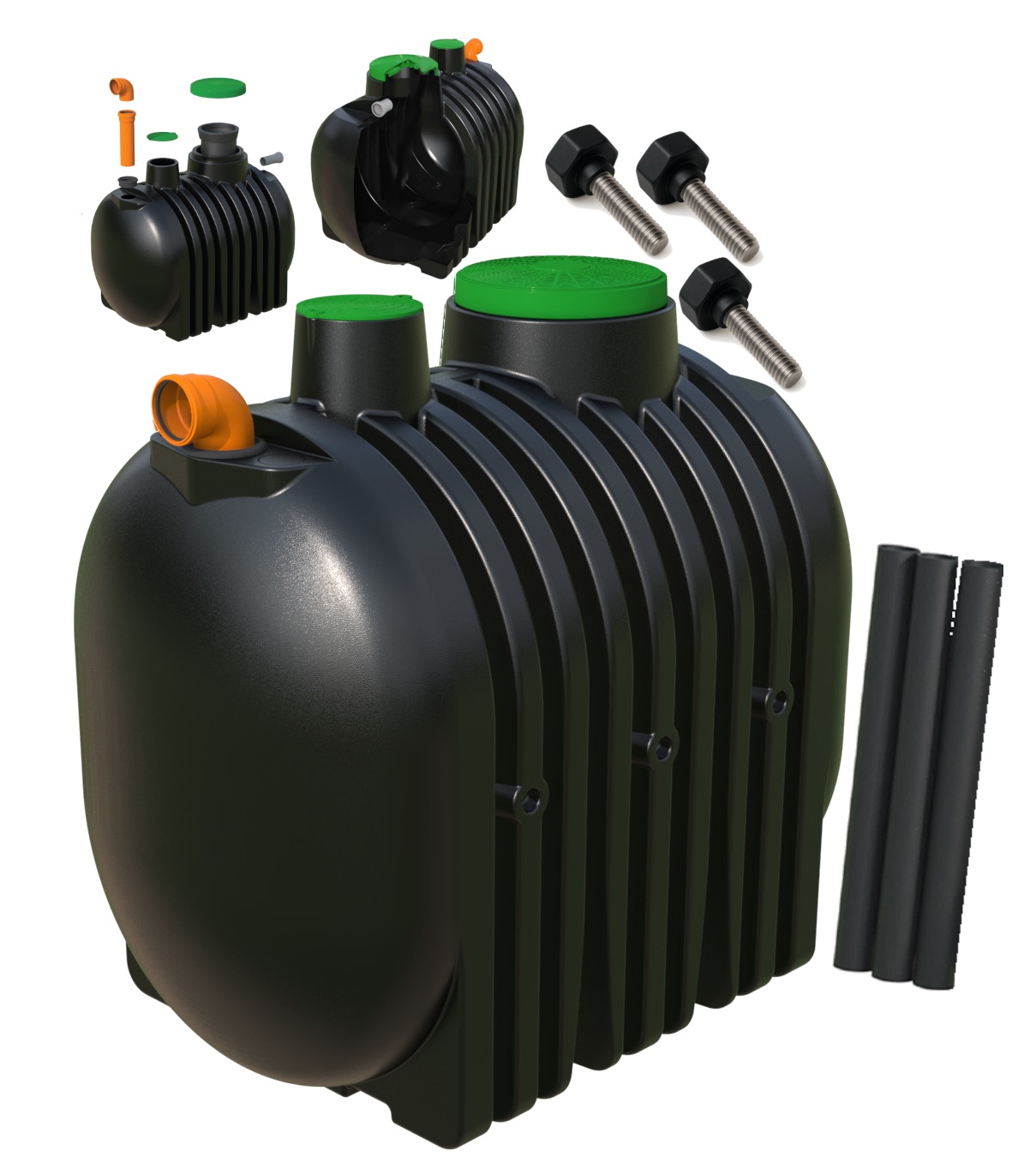 Bezodtoková nádrž dropWater 5.0 5000 l Vzduchotěsná septik s atestem 5000