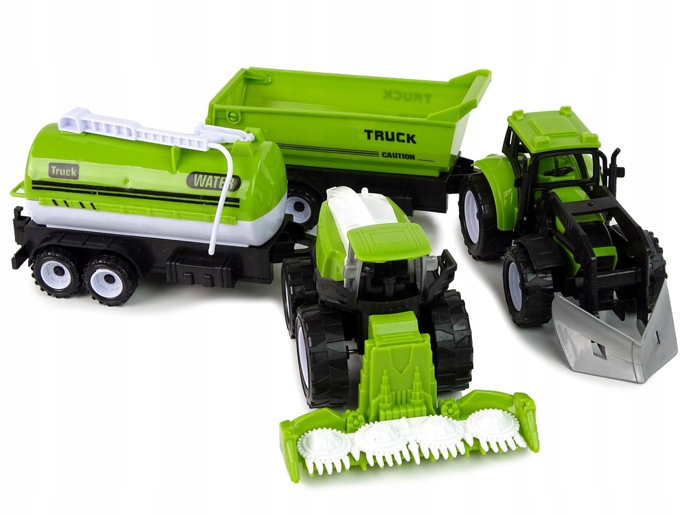 

Zestaw Traktor Z Przyczepą Ciągnik Cysterna Pług