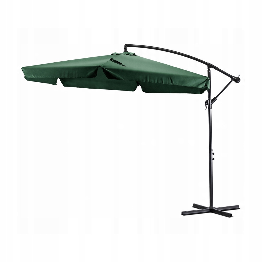 Zelený Zahradní Slunečník Velký skládací Na Terasu s potahem Akron 300