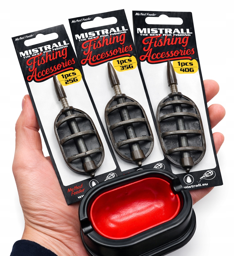 Zestaw Koszyków Mistrall 25,35,40 g + Foremka Method Feeder Do Metody