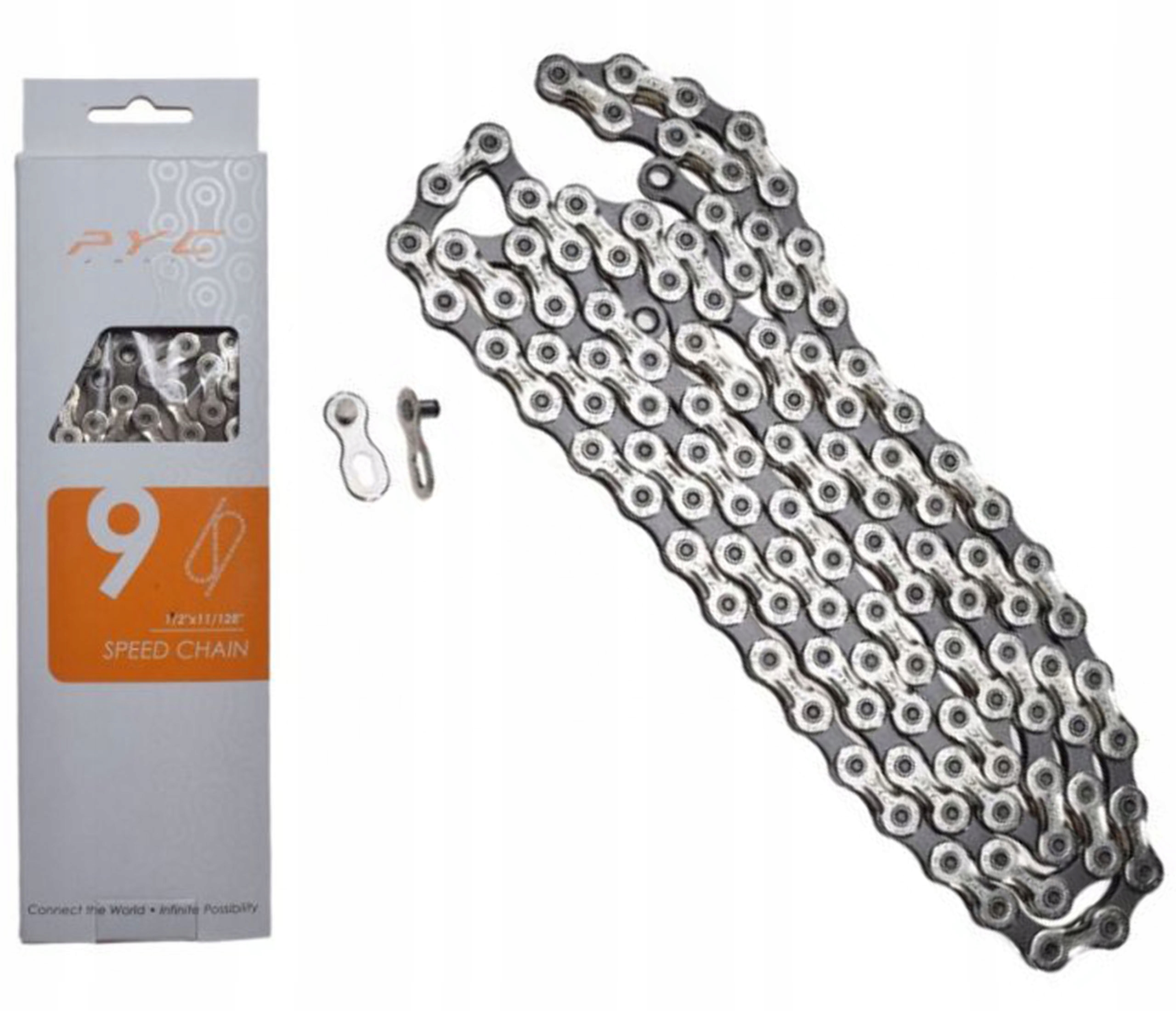 Rowerowy Łańcuch 9 Rzędowy 1/2x 11/128 116L P9002