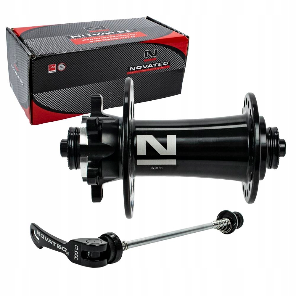 Piasta przednia Novatec NT-D791SB, 9x100 mm, Qr, maszynowe, 32H, 6 śrub