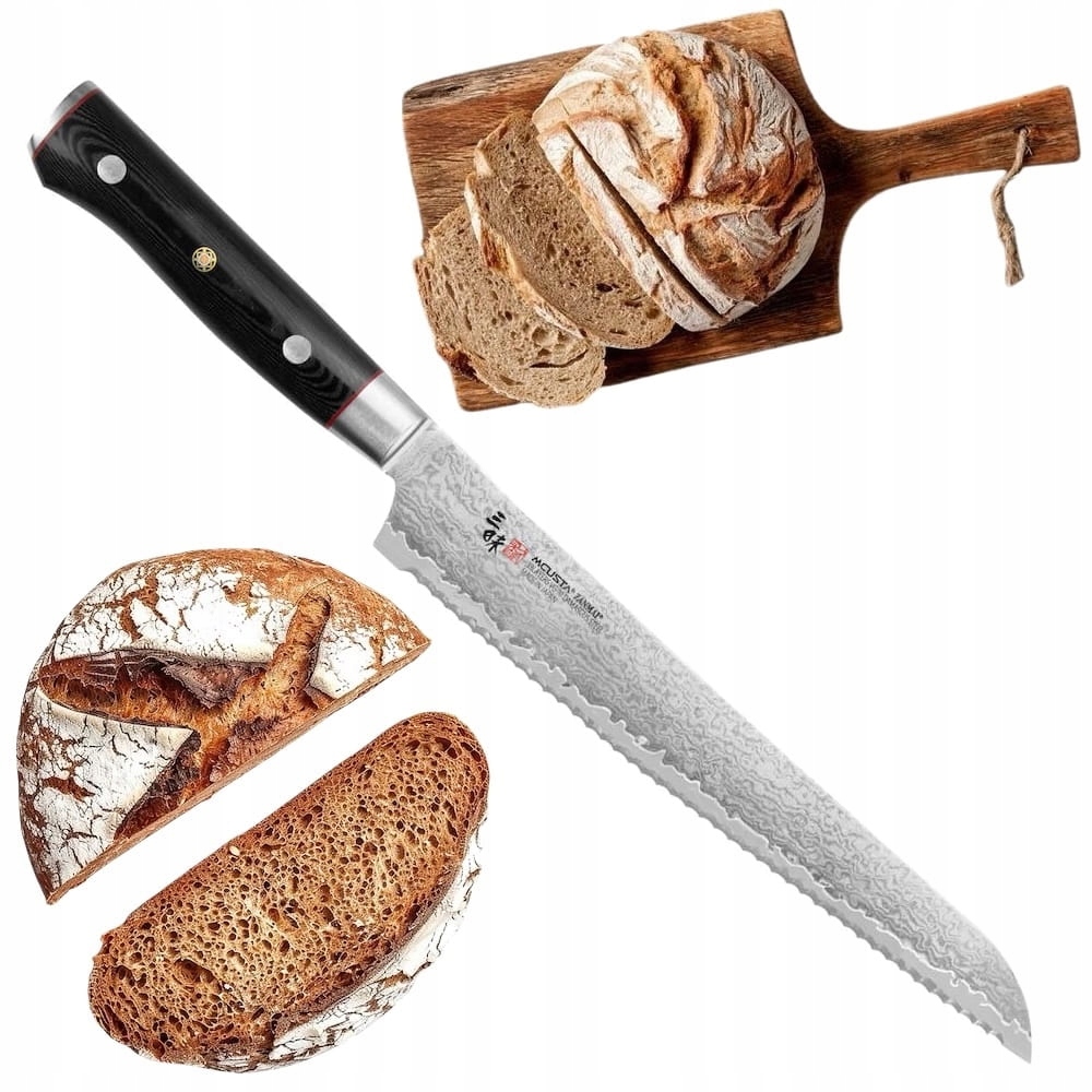 Mcusta Zanmai VG-10 Pro Zebra Japonský ostrý kuchynský nôž na pečivo 23 cm