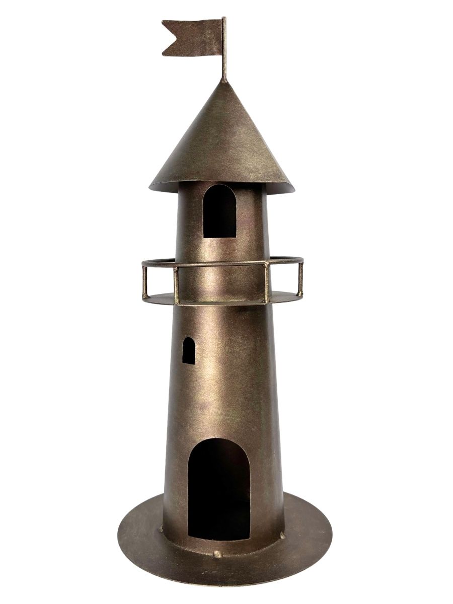 Dekoratívna maják 58x25 cm Karmnik Lampáš, efekt zlatej hrdze