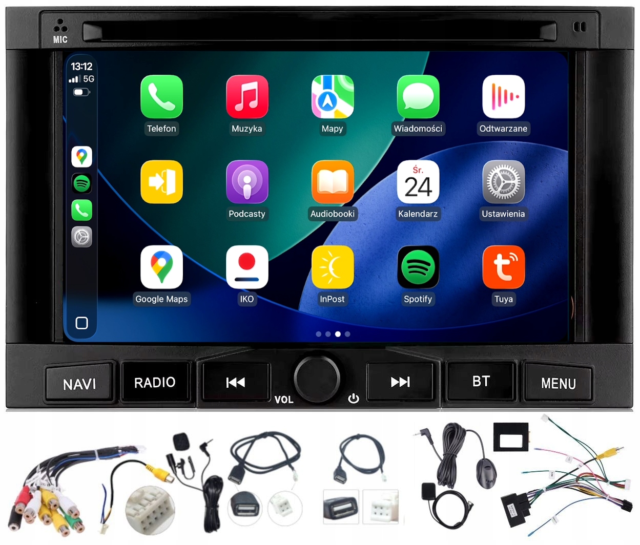 Rádio Navigácia Gps Peugeot 5008 2009-2016 2GB 64GB Wifi Bt Carplay