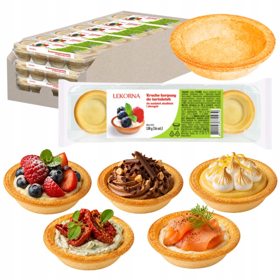 Mini Korpusy do tartaletek 288szt Monoporcje 18*138g Lekorna Słodki Stół