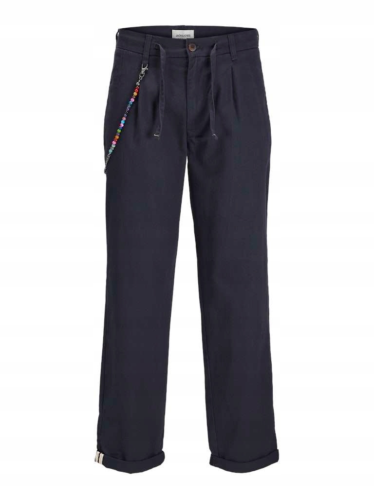 Jack & Jones Tmavě Modré Chinos Kalhoty S Barevným Přívěskem 30/30 6FA