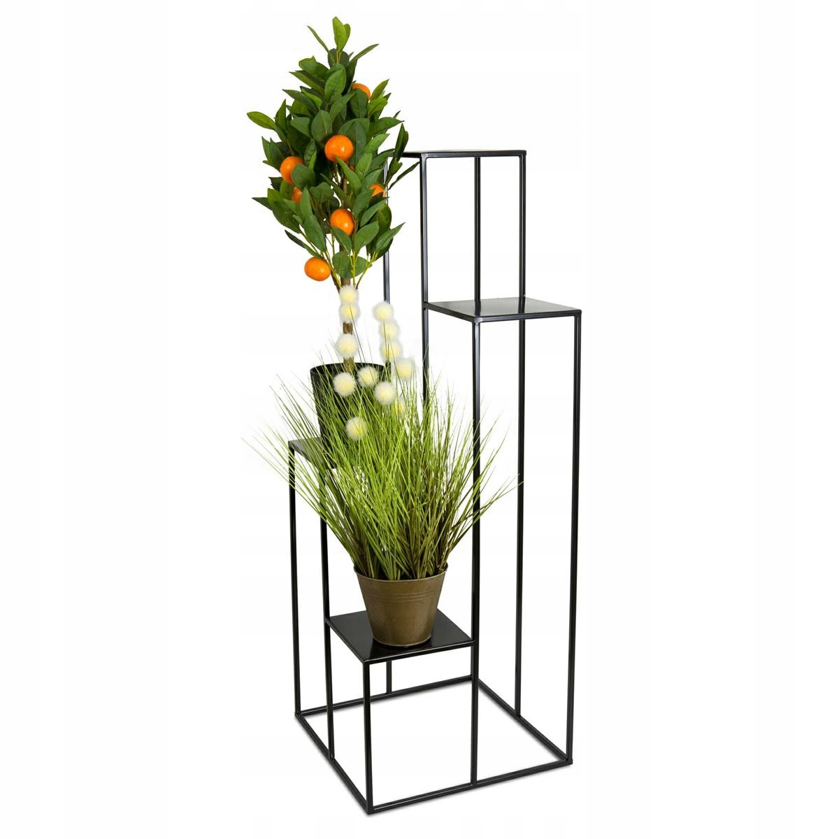 

Kwietnik nowoczesny stojak czarny 110 cm na kwiaty