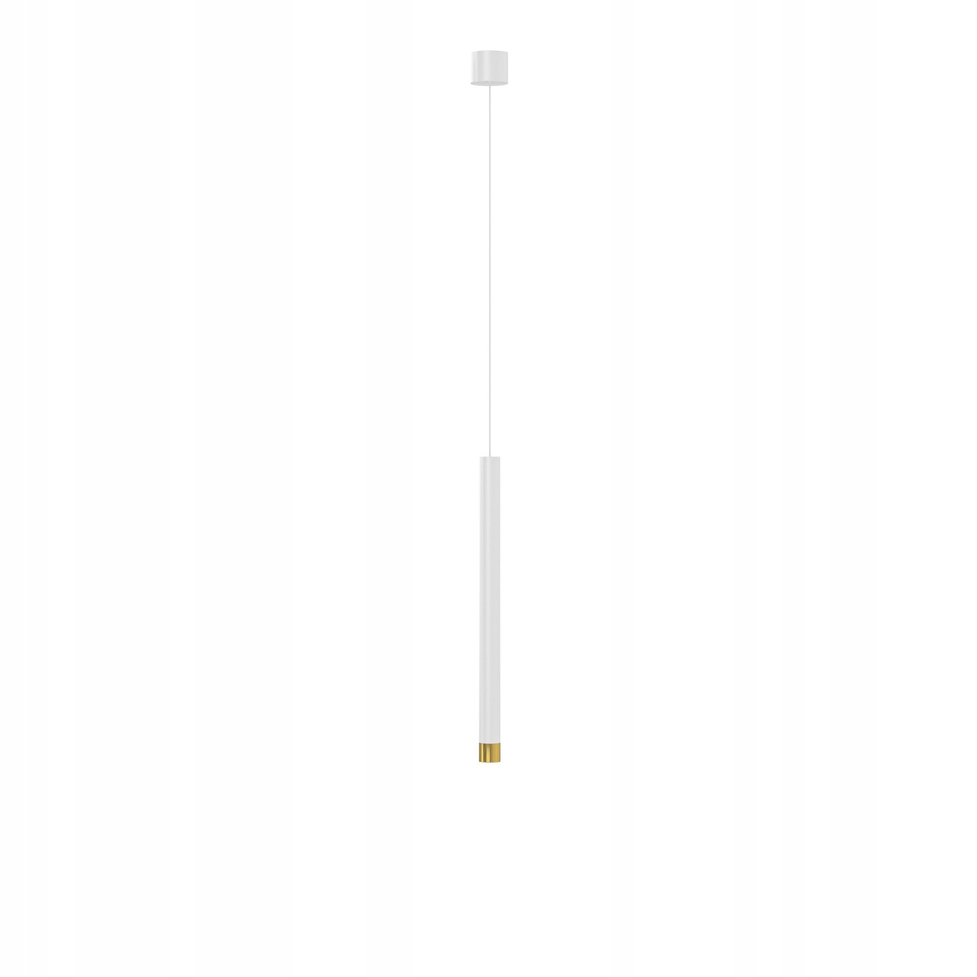 Avantgardní převis Q I Bianco Gold 40 podlouhlá bílá trubka lampička do obývacího pokoje