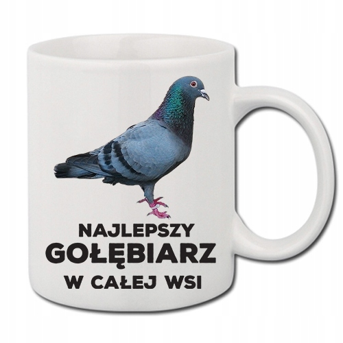 

Kubek Biały z Nadrukiem dla Gołębiarza 01
