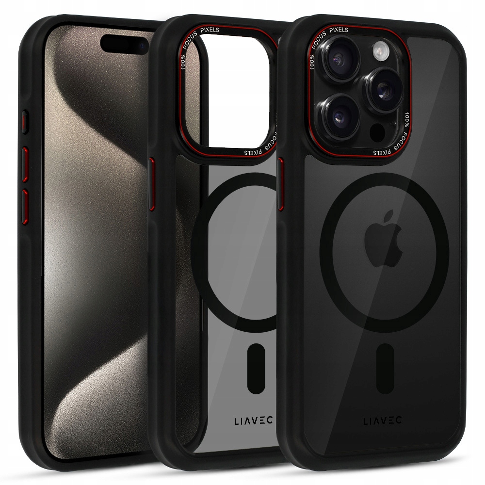 Liavec Hybrid Smoke Magsafe Case do Iphone 15 Pro Max