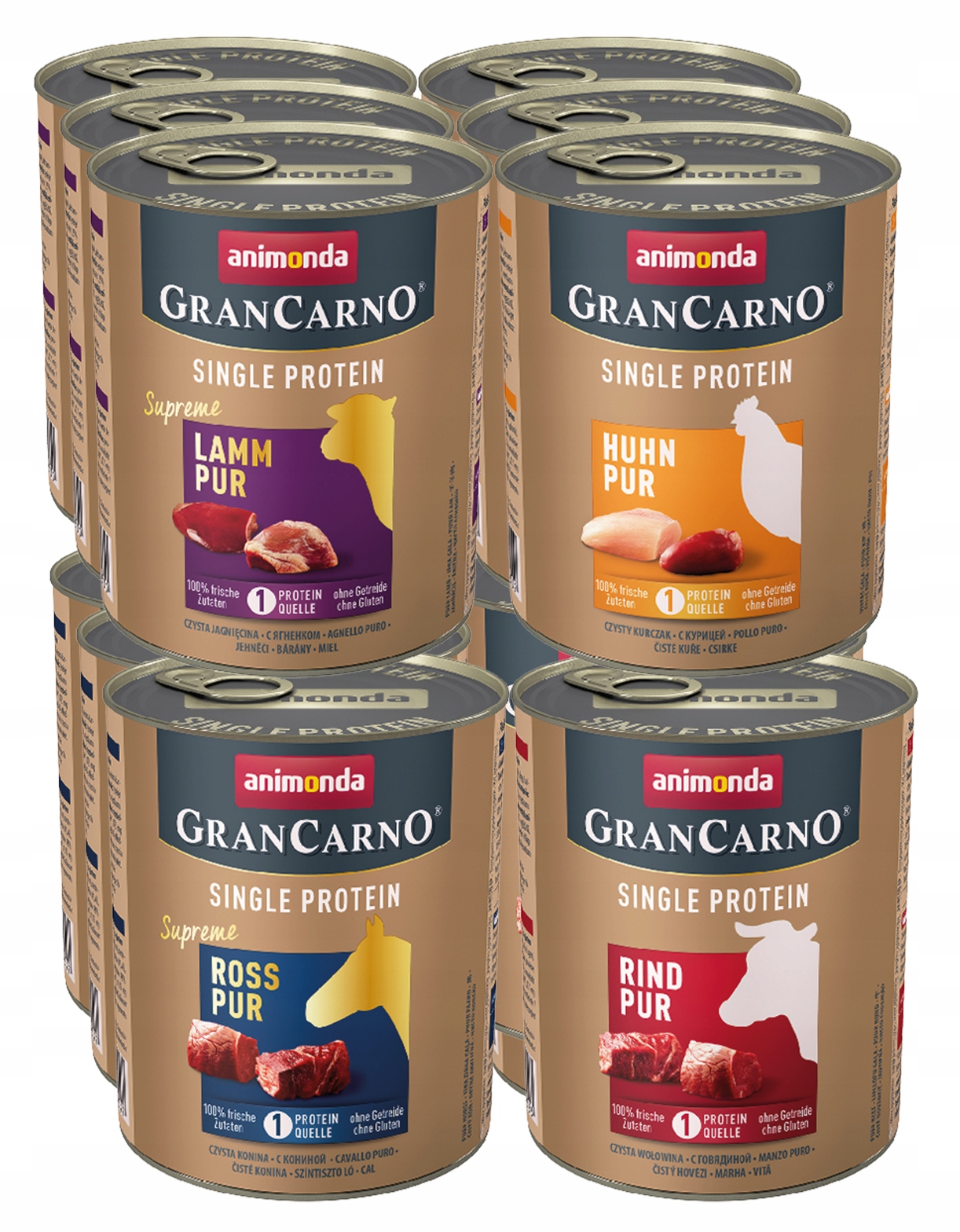 Levně Animonda GranCarno Adult Single Protein Supreme Krmivo 800g MIX 12 ks