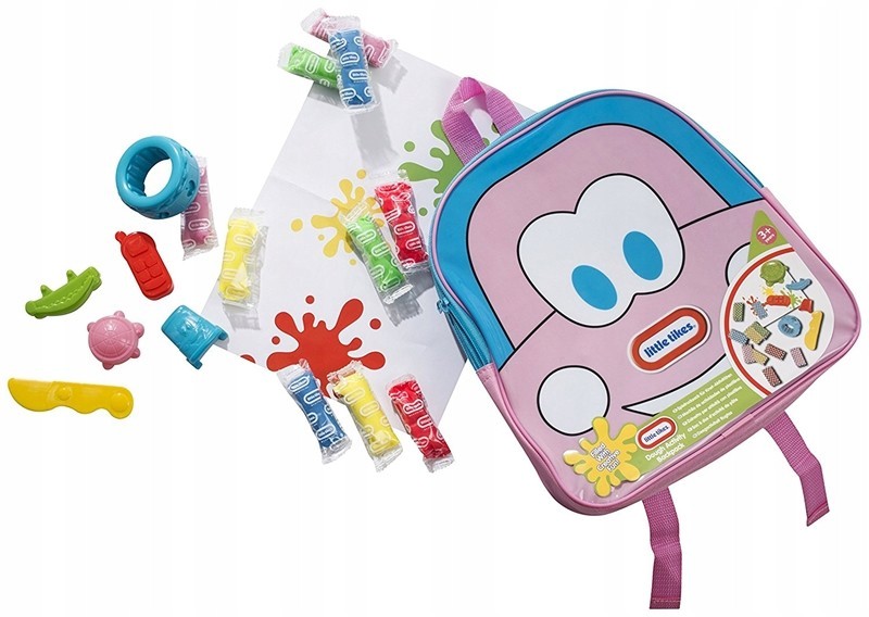 Plecaczek z akcesoriami różowo ciastolina zestaw