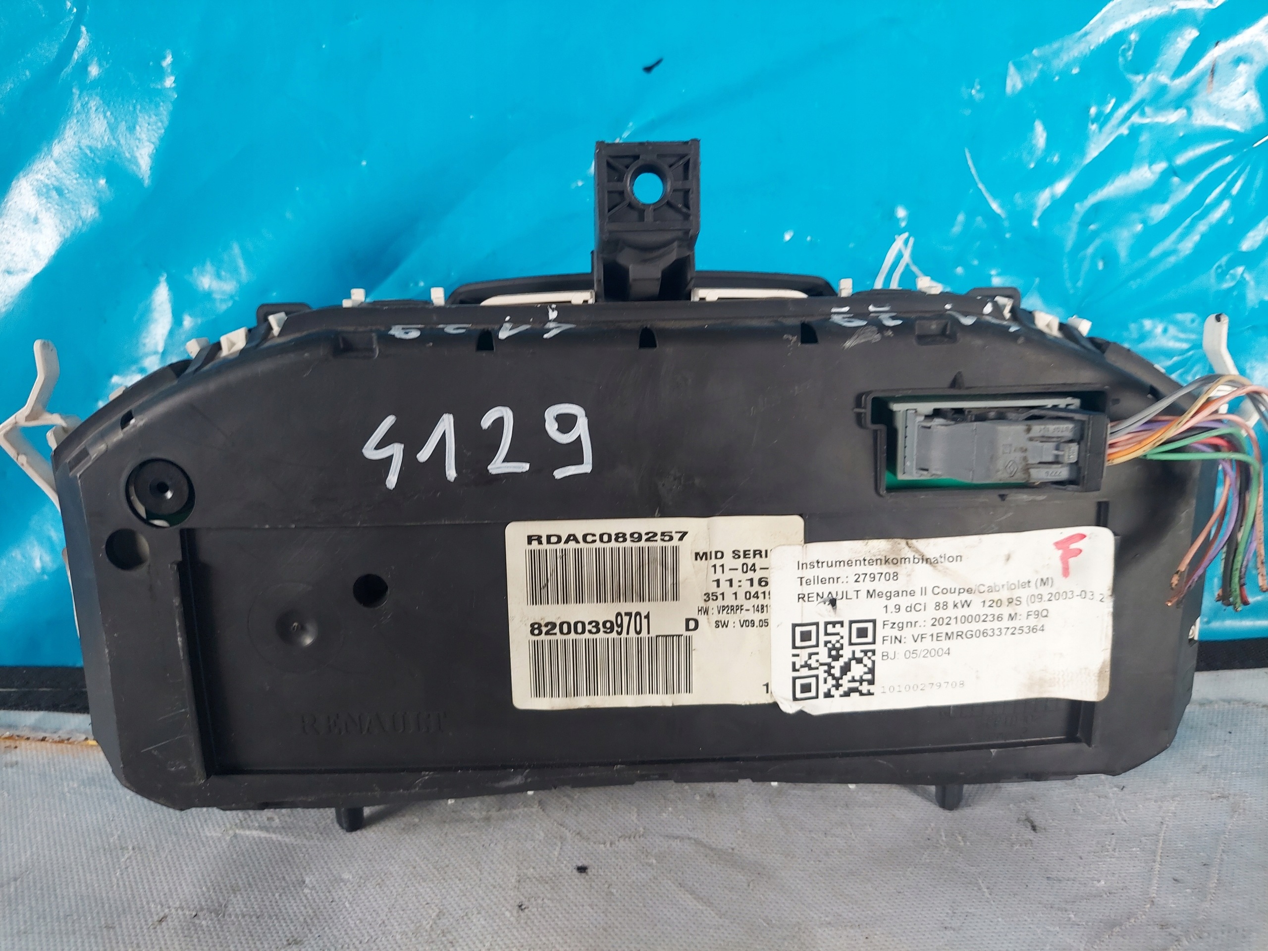 dials clock MEGANE II 1.9 DCI 8200399701