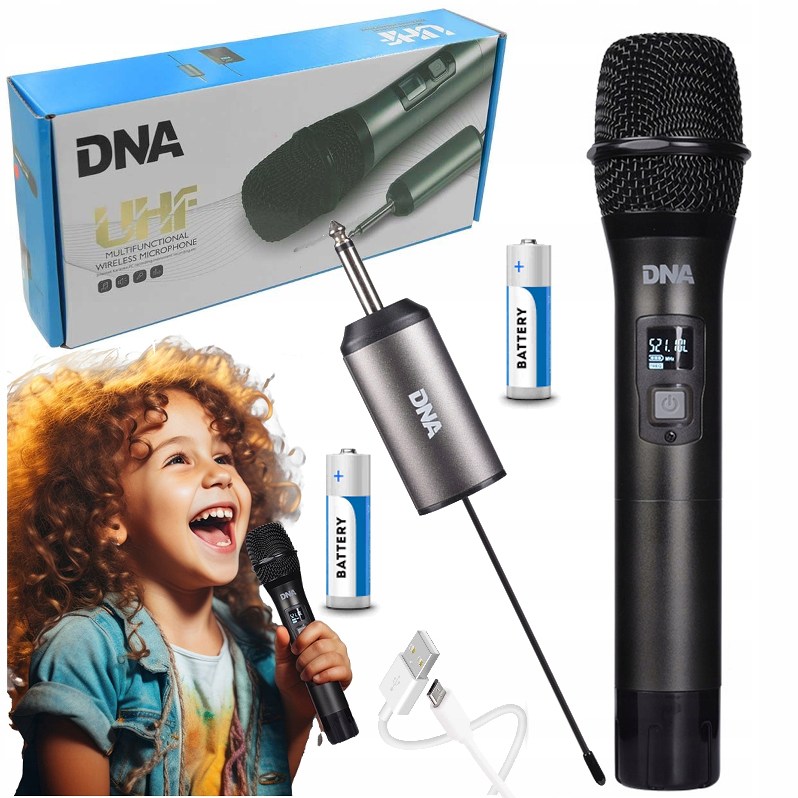 Bezdrátový dynamický mikrofon přijímač vln Uhf sada Dj event karaoke