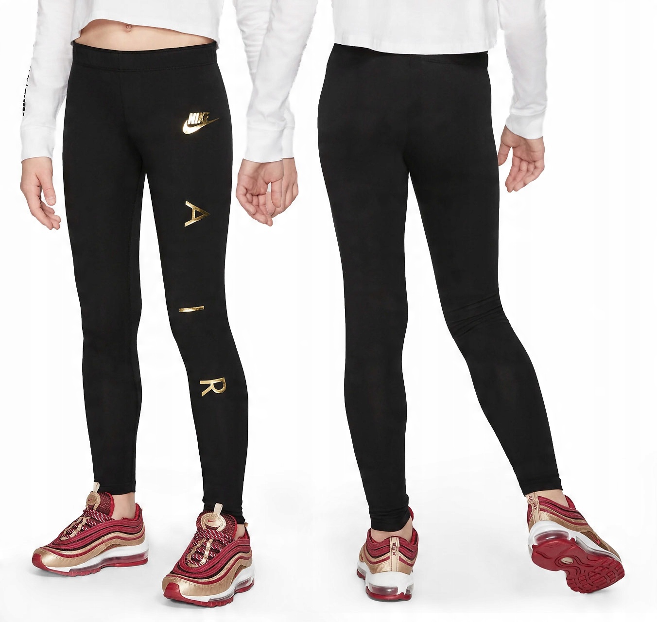 

Legginsy dziewczęce dziecięce Nike Air czarne