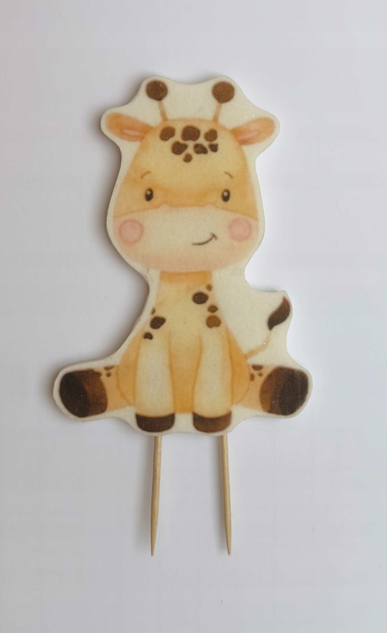 Levně Cukrový Zápich Žirafa 2D Safari Dekorace Na Dort Cukrová Ozdoba