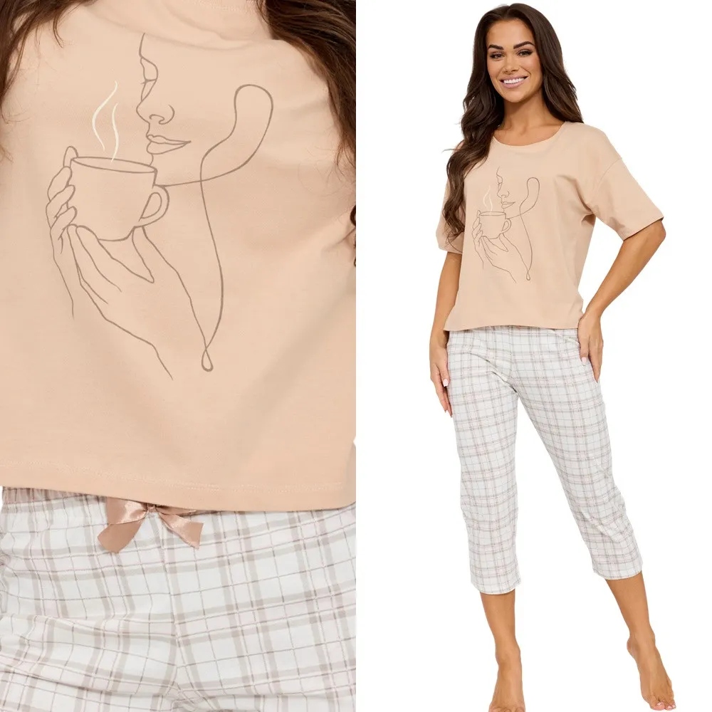 Dámské Pyžamo Cornette Morning 775 S 36 Béžová