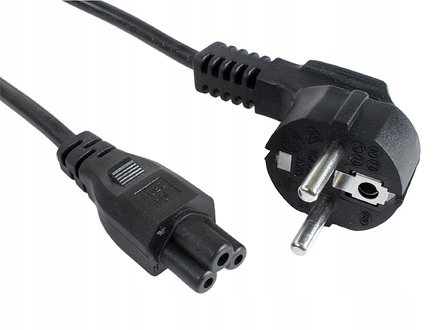 

Kabel zasilający 230V koniczynka laptopa 1m 100cm