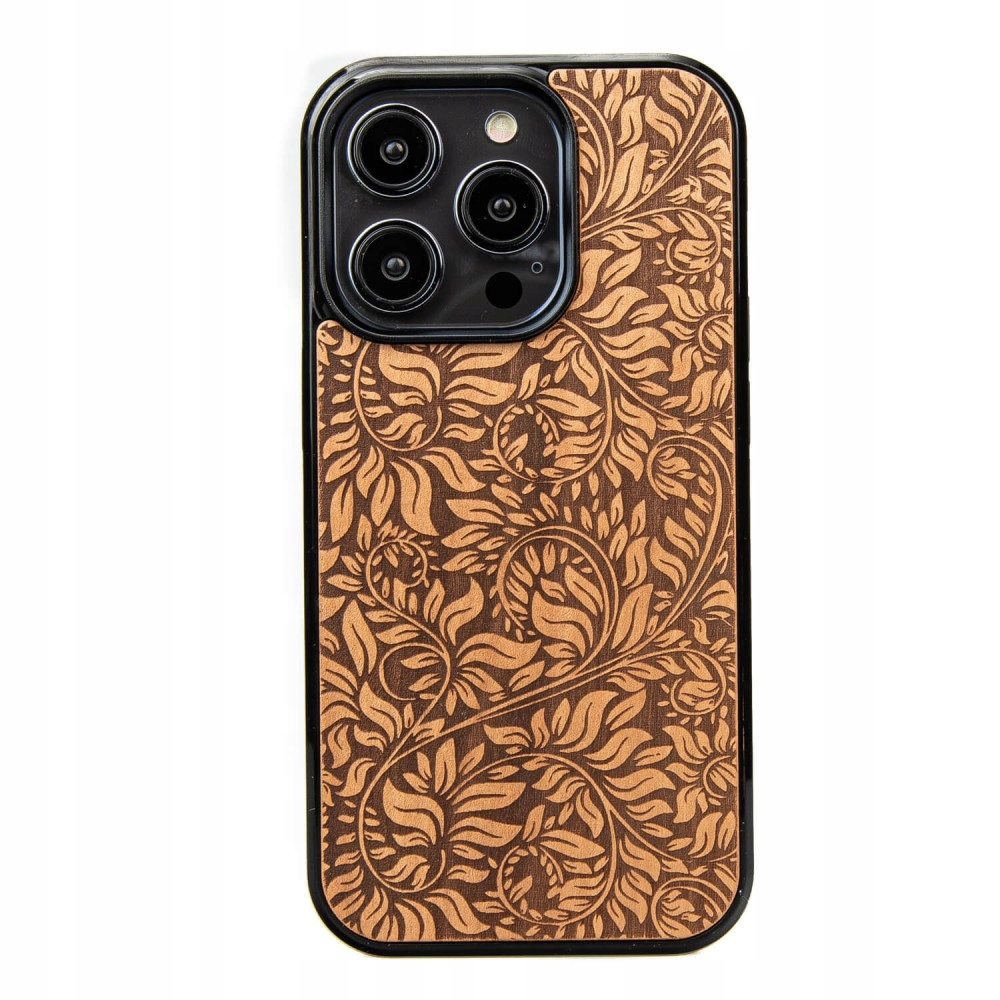 Dřevěné Pouzdro Bewood pro iPhone 15 Pro Listy Jabloň