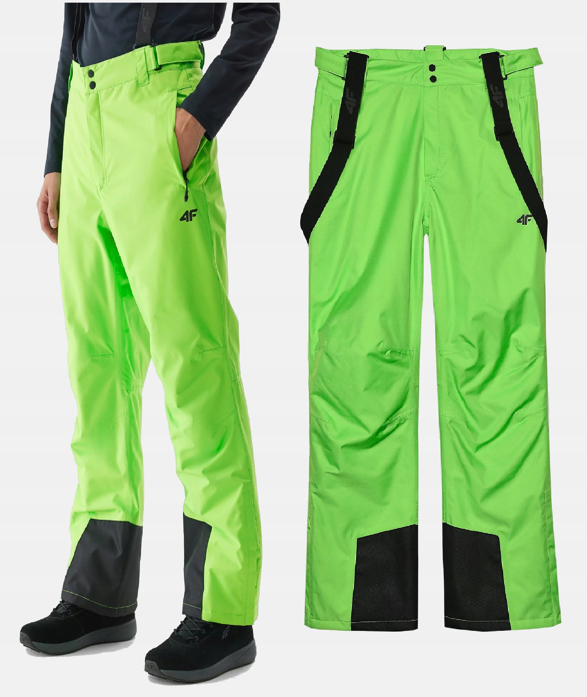 4F Pánské Lyžařské Kalhoty S Ramenními Popruhy Membrána 5000