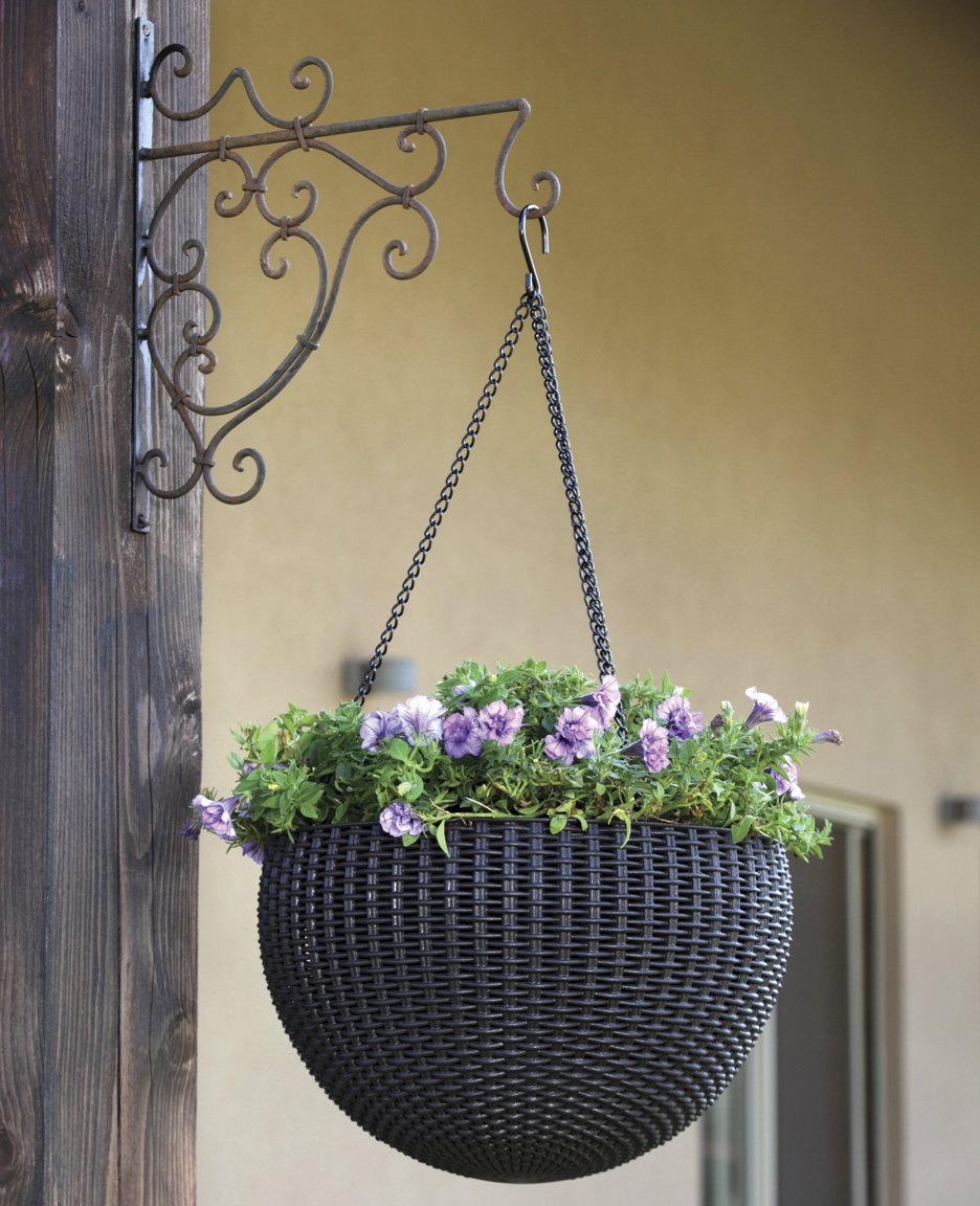 Doniczka Wisząca Sphere Rattan Keter Antracyt Marka Keter