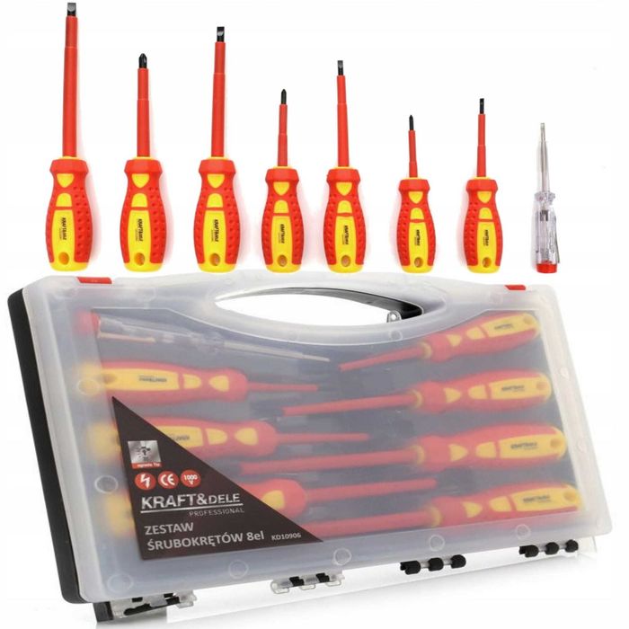 

Śrubokręty hartowane Wkrętaki Izolowane 8 el.