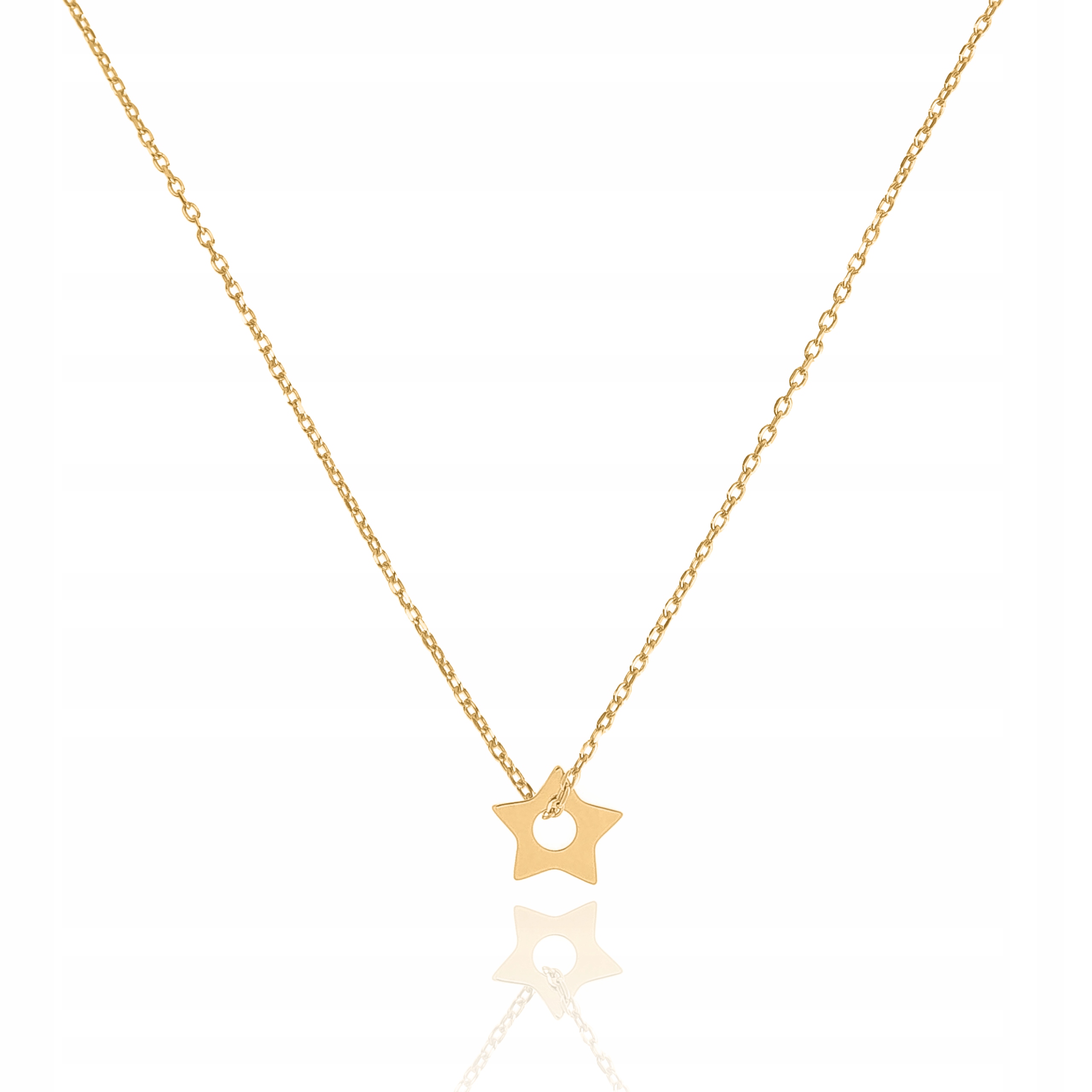 

Naszyjnik srebrny pozłacany z małą gwiazdką