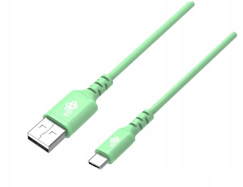 Kabel Usb-usb C Tb 2m zielony silikonowy