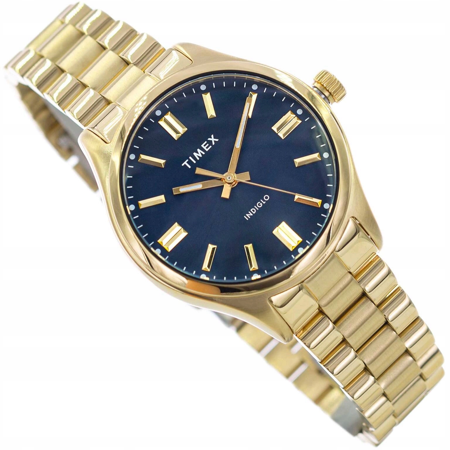 Dámské Hodinky Timex TW2W40300 Legacy Zlaté Na Ocelovém Náramku S Podsvícením