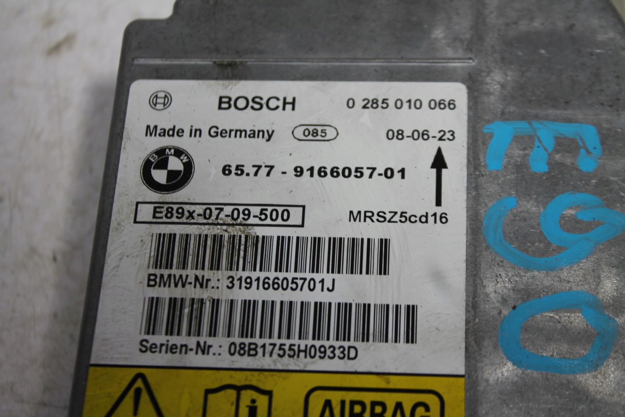 module SENSOR airbag 9166057 BMW E87 E81 E90 E91