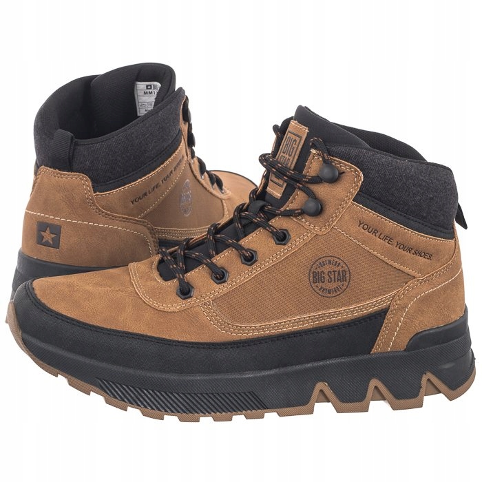 Trekkingové boty Pánské boty Big Star Hnědé MM174015