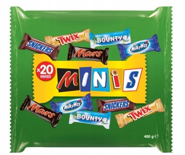 Mini batony Mars Snickers Bounty Twix Milky Way minis 400g