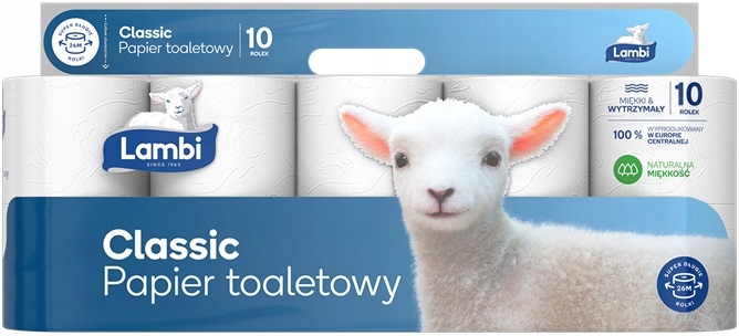 

Lambi Papier Toaletowy Miękki i Wytrzymały Classic