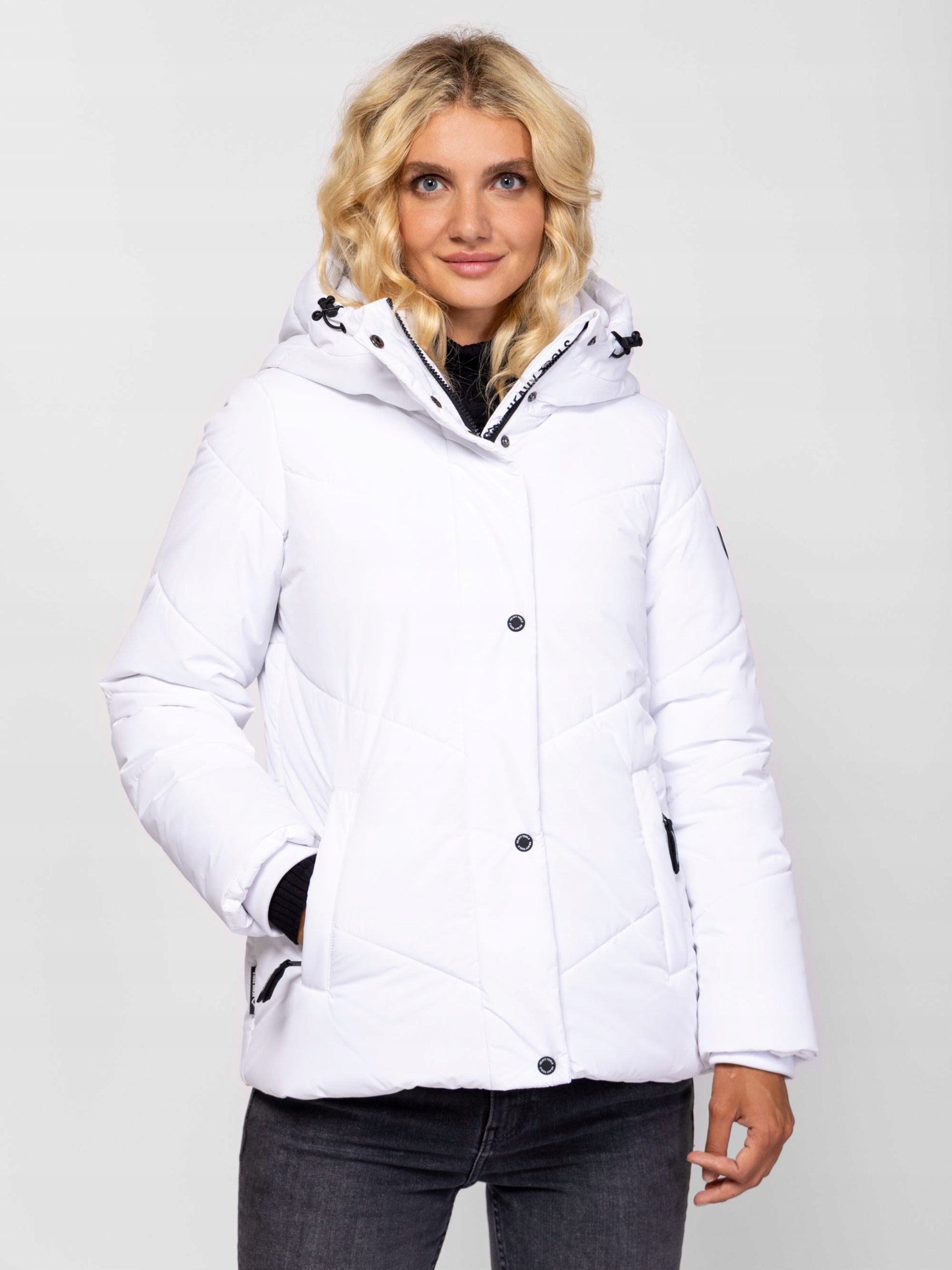 Heavy Tools Dámská Zimní Bunda S Kapucí Prošívaná Nemsi White Bílá Xs